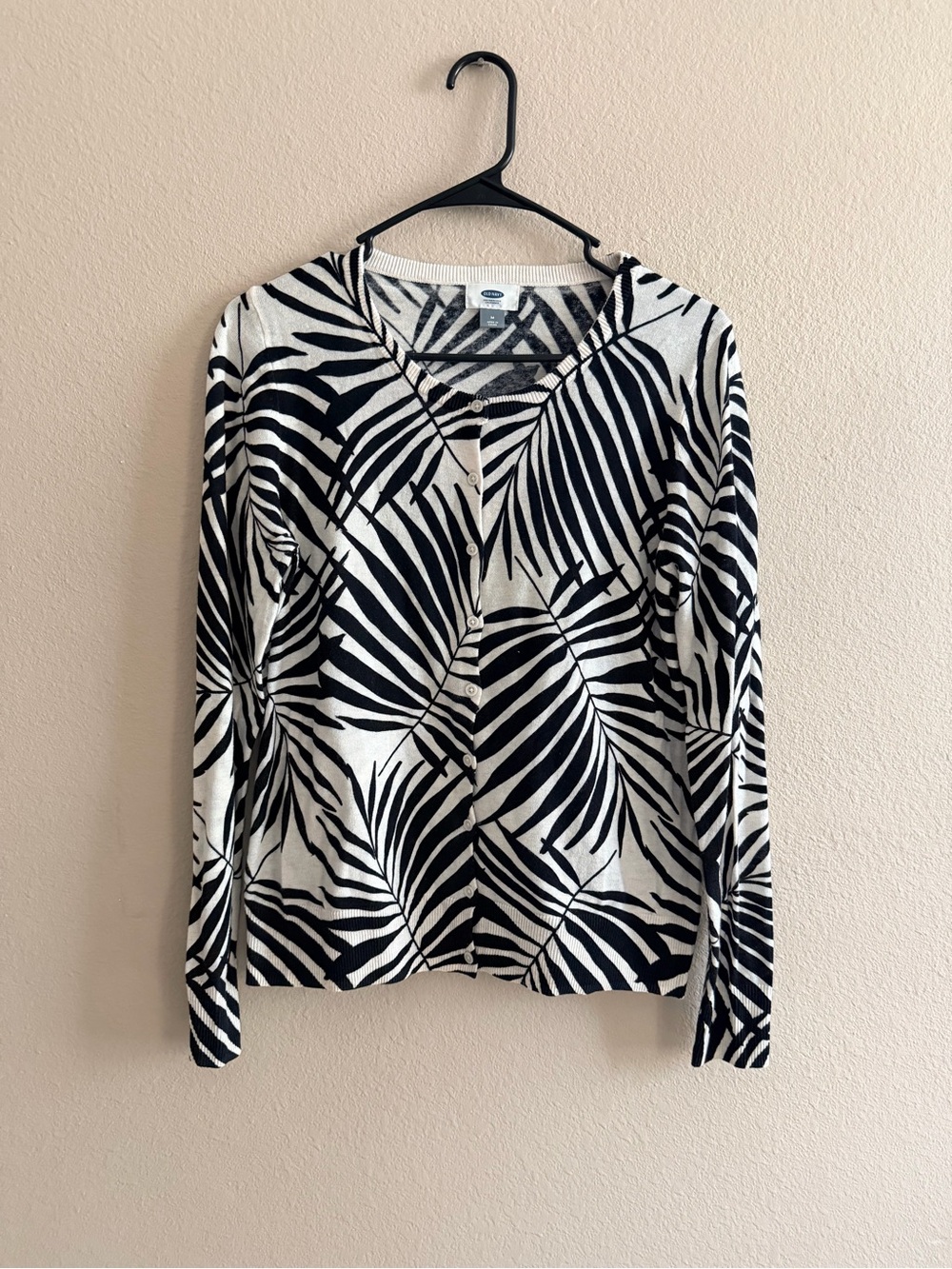 Old Navy Leaf Print Button Up Cardigan